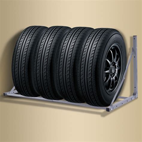 Folding Tire Wheel Rack Storage Holder Heavy Duty Garage Wall Mount