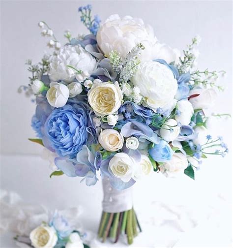 Blue Wedding Bouquet Blue Wedding Flowers Event Flowers Bride