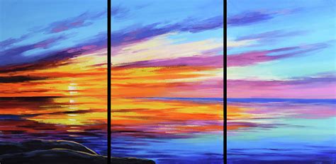 Ocean Sunset Painting By Graham Gercken Pixels