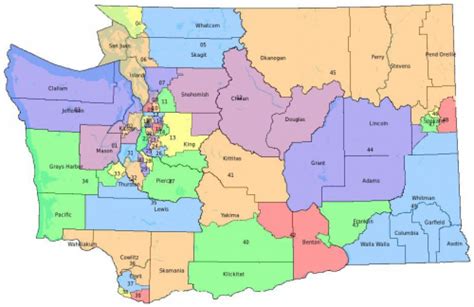 Washington State Legislative Map Printable Map