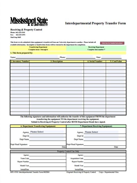 Free 10 Property Transfer Forms In Pdf Ms Word Excel