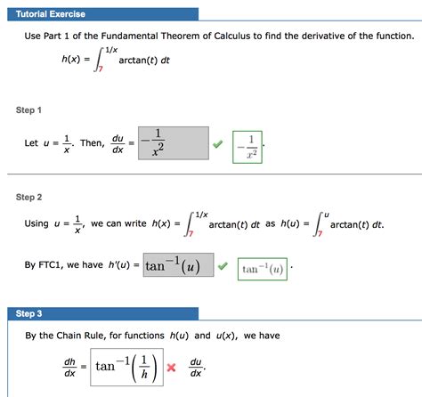 Solved Use Part 1 Of The Fundamental Theorem Of Calculus To