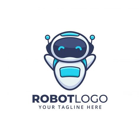 Cute Cartoon Robot Character Mascot Logo Logo Character Mascot Design Logo Design Creative