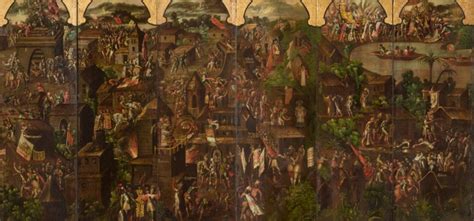 El Museo del Prado exhibe un biombo que relata la Conquista de México