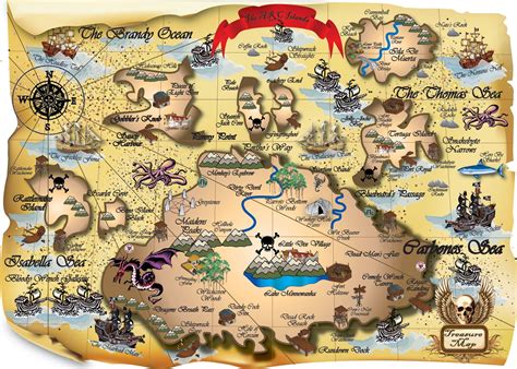 Free Printable Pirate Treasure Map Invitations