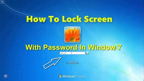 How To Lock Screen With Password In Window 7 Youtube