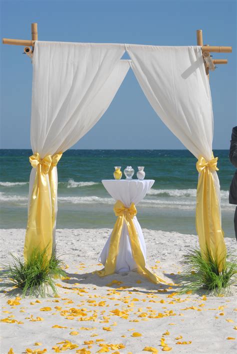 Beach wedding decorations & accents. Florida Barefoot Bamboo Arbor Beach Wedding Packages ...