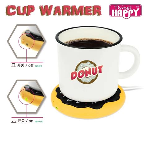 Free Shipping 6pieces Creative Giant Donut Usb Cup Warmer Hot Cookie