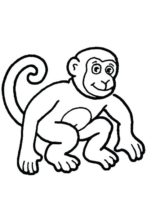 Coloring Pages Cute Monkey Coloring Page