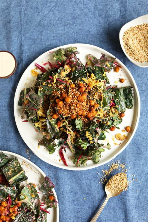 Creamy Chickpea Kale Salad Minimalist Baker Recipes