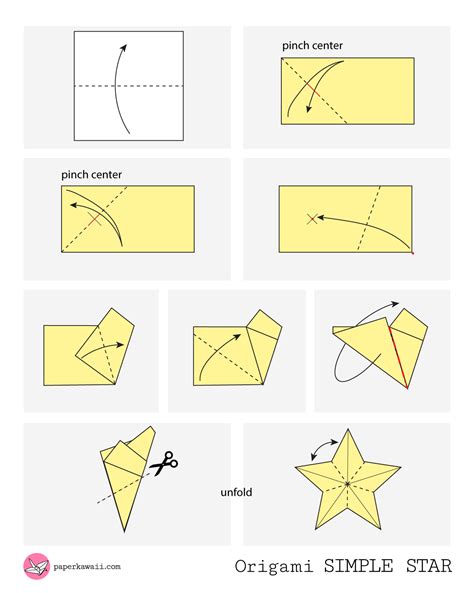 Make an origami 5 pointed star out of paper. easy origami s