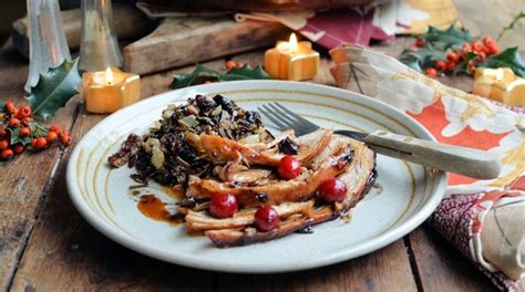 And what better way to serve wild rice with turkey than as a dressing? Roast Turkey Breast with Cranberry glaze & Wild Rice Stuffing | Recipes Friend