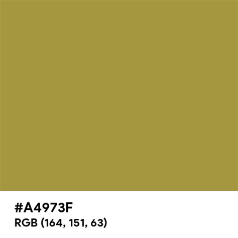 Dark Gold Matte Color Hex Code Is A4973f