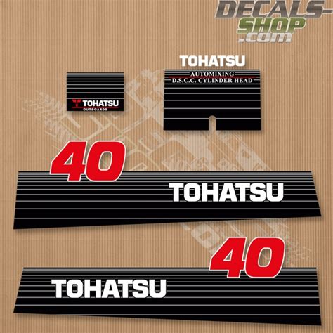 Tohatsu 40hp Automixing 2002 And Earlier Decal Kit