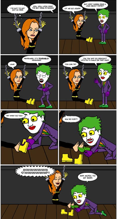 The Joker Tickles Batgirl By Ticklestrips On Deviantart