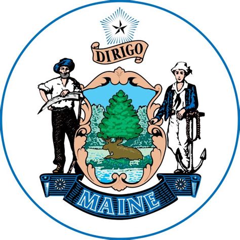 File Maine Stateseal Svg Wikimedia Commons Maine State Symbols Usa Pride