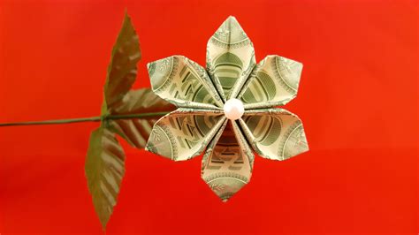 Beautiful 3 Dollar Flower Origami Tutorial Dollar Origami Money
