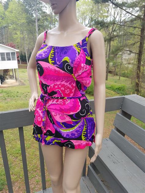 vintage bathing suit 60s psychedelic butterfly swim suit etsy vintage bathing suits cute