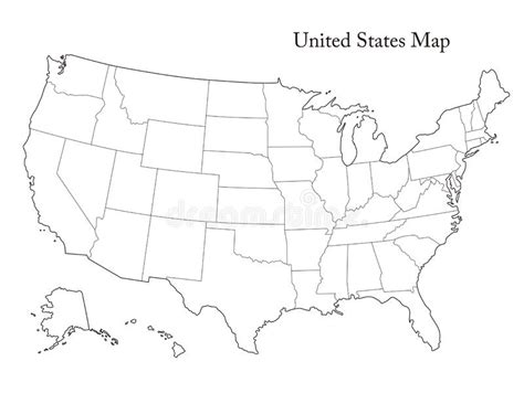 Map Of Usa With State Borders Black Sea Map
