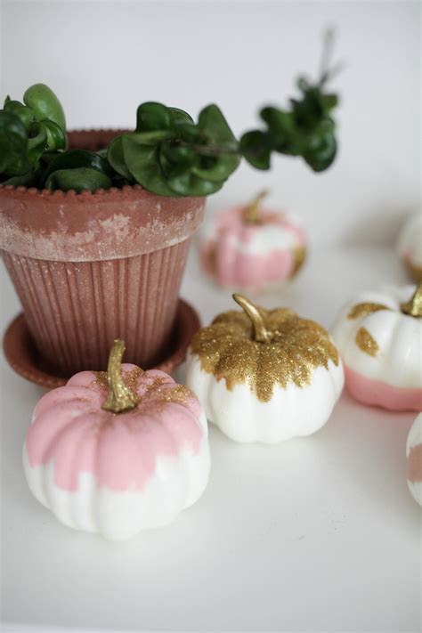 The Easiest Diy Painted Glitter Pumpkins Paisley And Sparrow