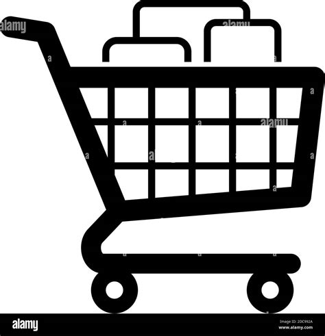 Filled Shopping Cart Icon And Buy Symbol For Web Buttons Stock Vector