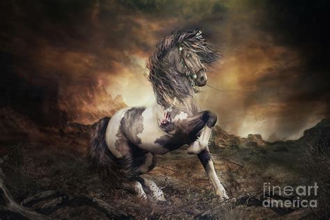 Apache War Horse Landscape Digital Art By Shanina Conway Fine Art America