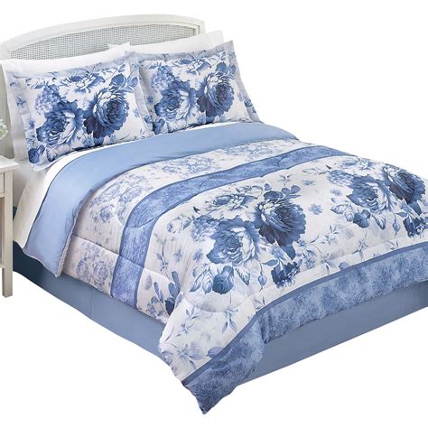 1,716 blue twin comforters products are offered for sale by suppliers on alibaba.com, of which bedding set accounts for 2%, comforter accounts for 1. Collections Etc Julianne Blue And White Floral Comforter ...