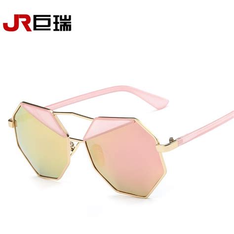 South Koreas New Brand Sunglasses Polygon Eyebrows Polarized Sunglasses Individuality