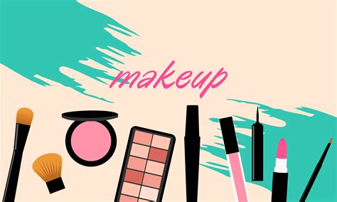 Makeup Beauty And Cosmetics Icons Vector Illustration
