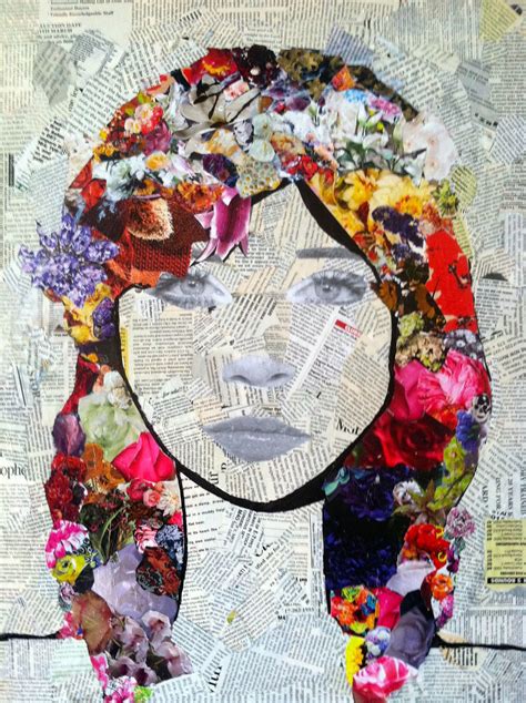 Pin By Mai Sato On Cg Paper Art Projects Collage Portrait Art Projects