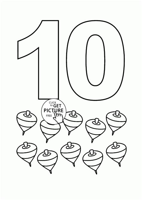 12 number one to six. Number 10 coloring pages for kids, counting sheets ...