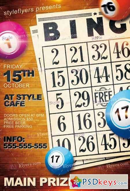 Bingo Psd Flyer Template Facebook Cover Free Download Photoshop