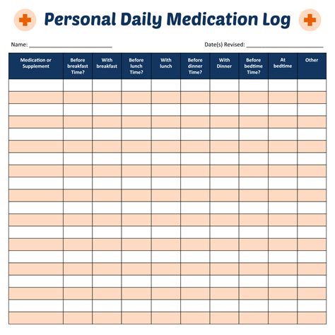 Free Printable Medication Log Printable Free Templates Download