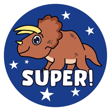 Cute Dinosaur Well Done Reward Stickers — Myclassroom