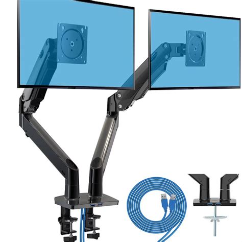 Huanuo Dual Monitor Stand Mount For Two 13 35” Screens With Wusb