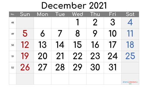 Cute December 2021 Calendar Customize And Print