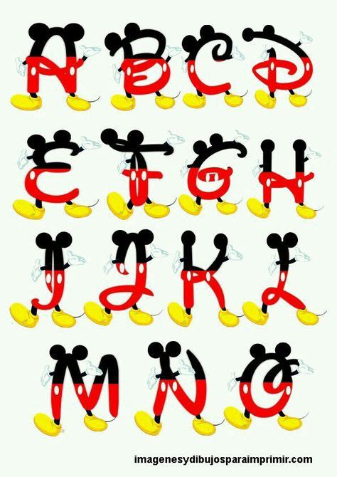 Letras Disney Letras De Mickey Letras De Mickey Mouse Letras De Disney