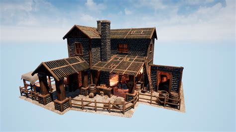 Medieval Forge With Props In Props Ue Marketplace