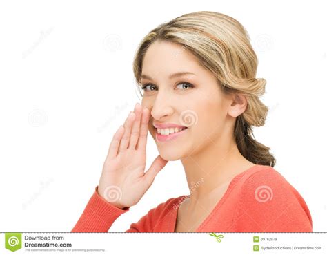 Woman whispering gossip stock image. Image of closeup - 39762879
