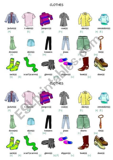 Clothes English Esl Worksheets For Distance Learning And 2dc