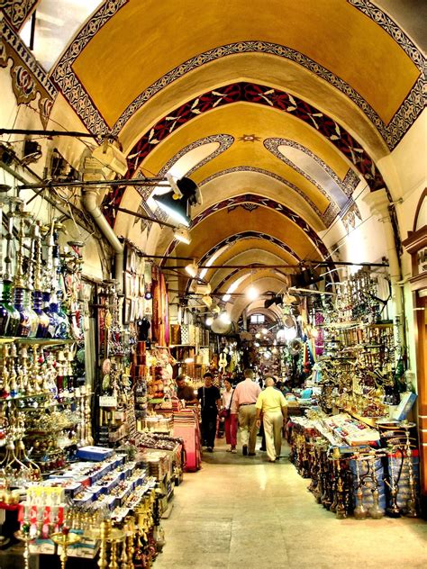 Kapaliçarşi Grand Bazaar Hallway And Shops In Istanbul Turkey