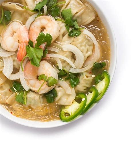 Shrimp Noodle Soup With Wontons A Quick Asian Soup Recipe Beef Broth