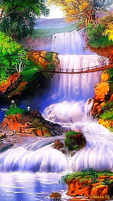 Waterfall Animation Beautiful Nature Wallpaper Beautiful 