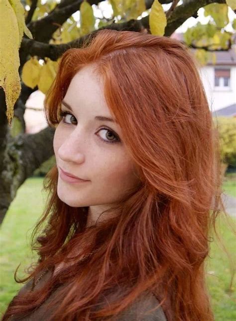 Cute Red Hair Girl Young Woman Outdoors Girl With Red Curly Hair