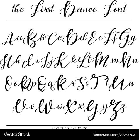 Cursive Calligraphy Fonts Alphabet