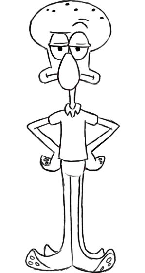 How To Draw Squidward Draw Central