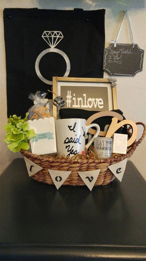 They will very much appreciate your well wishes. Engagement Gift Basket | Engagement gift baskets, Wedding ...
