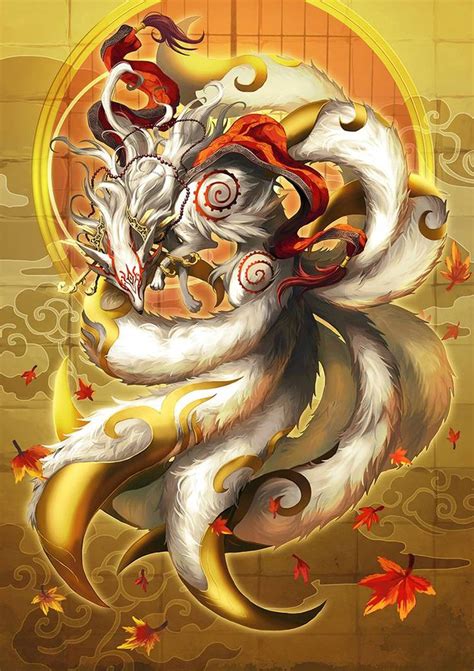 9tail Ok By Pamansazz On Deviantart Mythical Creatures Art Kitsune