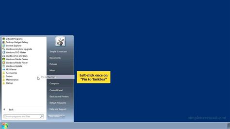 How To Pin A Program To The Taskbar In Windows 7 Youtube