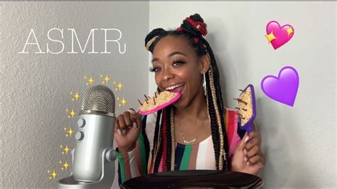 Asmr Eating My Edible Hair Brush 💇🏽‍♀️ Crunchy Eating Sounds Youtube